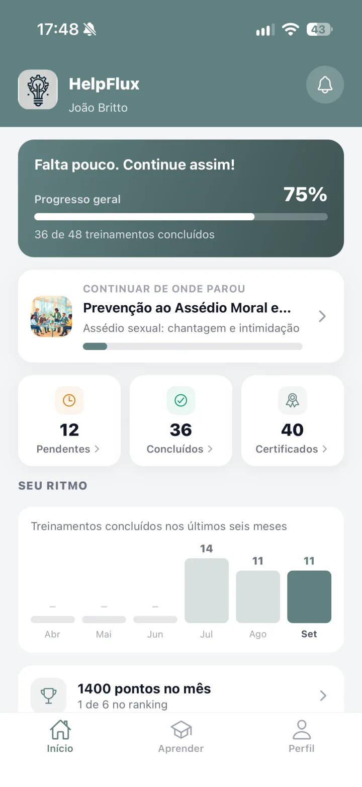 A home que diz o que fazer agora